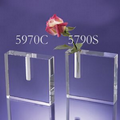 Clear Crystal Vase Side Holder
